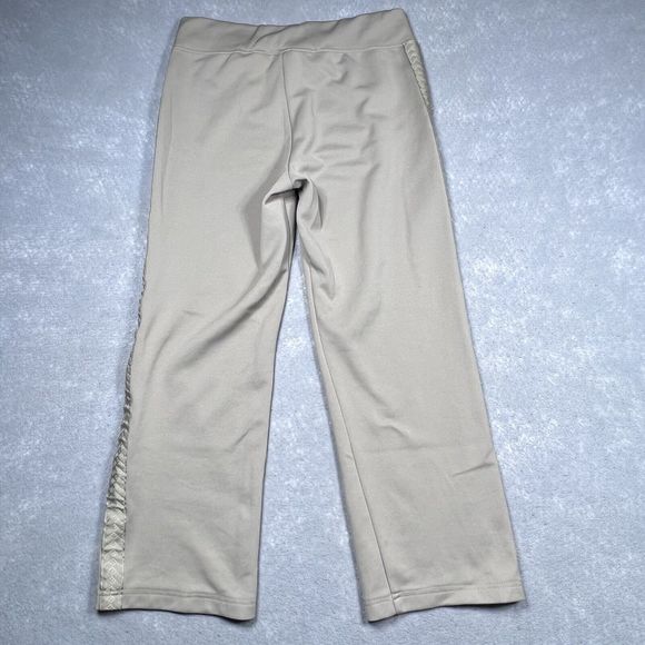 Vintage Nike Pants Women’s Size Medium Beige Cropped Capri Casual Swoosh Pull On - Picture 8 of 15